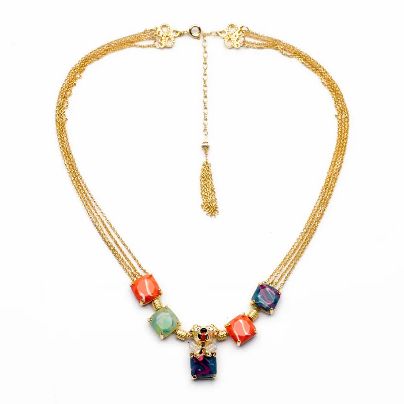 Рождественский подарок для детей ожерелье с камнем по месяцу рождения собака