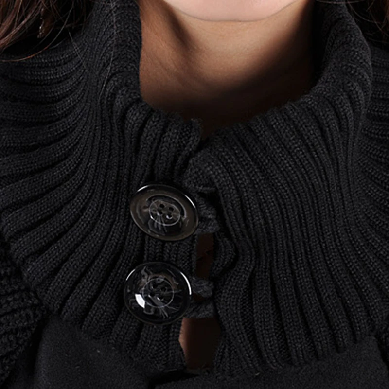 

SaHezeng Woolen Long Coat Women Turtleneck 2017 Autumn Winter Fashion Thick Ladies Patchwork Loose Jackets Outerwear O44-1