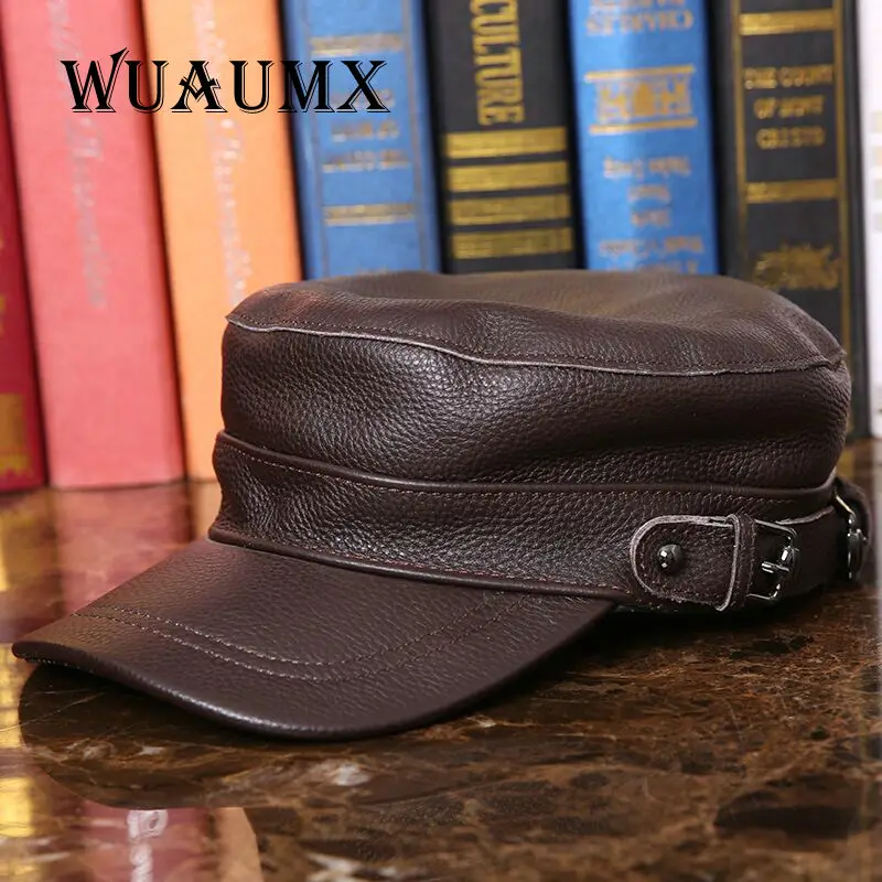 Wuaumx Новый Пояса из натуральной кожи Бейсбол Кепки для Для мужчин и famale Flat Top