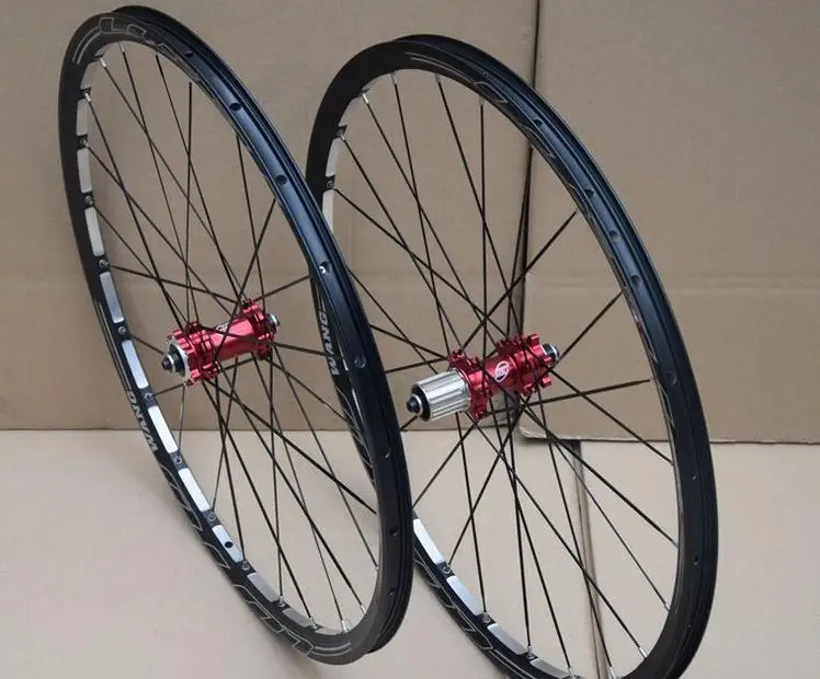 CNC 4 bearings hubs 7/8/9/10 gear cassette 24 Holes alloy MTB wheels 26 inch For 21/24/27/30 speed 26er | Спорт и развлечения