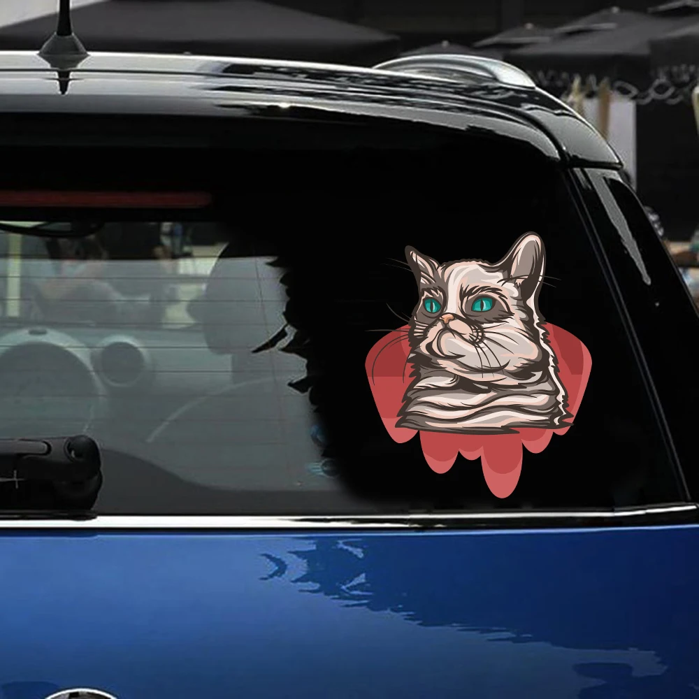 Новые съемные и многоразовые наклейки забавные кошачьи автомобильные с