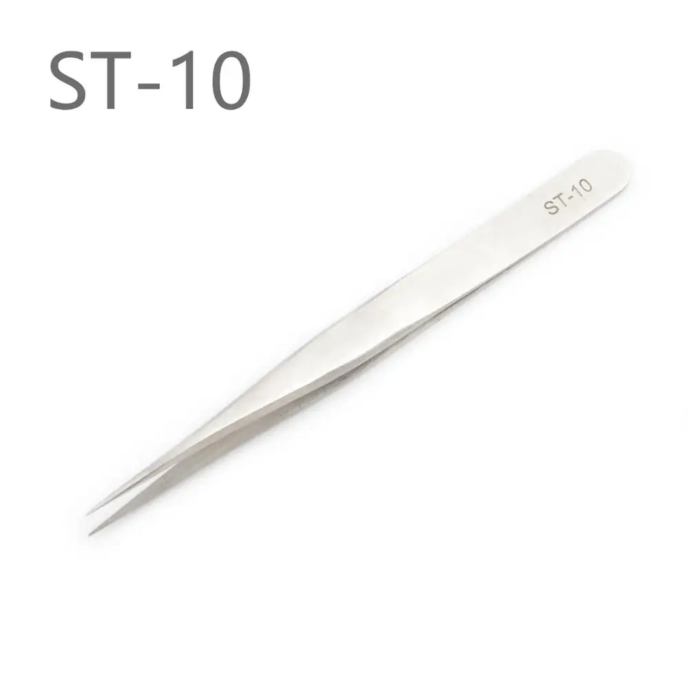 Пинцет ST из нержавеющей стали для наращивания ресниц инструменты макияжа щипцы