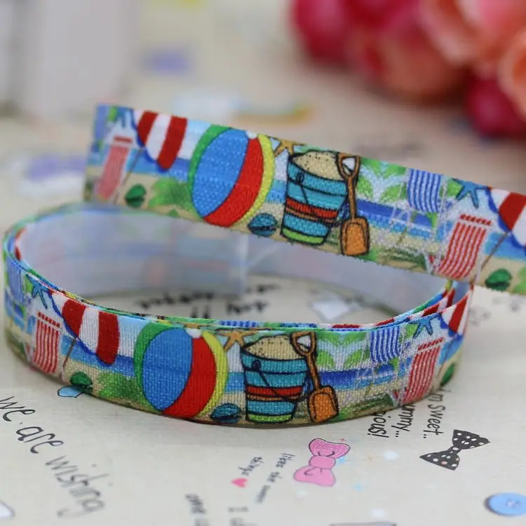 5/8 дюймов Бесплатная доставка эластичная Летняя Пляжная повязка на голову с