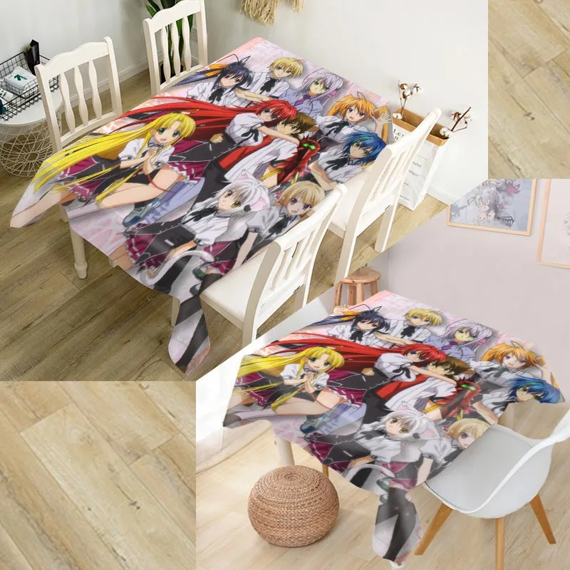 

High School D×D BorN Tablecloth Waterproof Oxford Fabric Square/Rectangular Tablecloth For Wedding Table Cloth Cover TV Covers