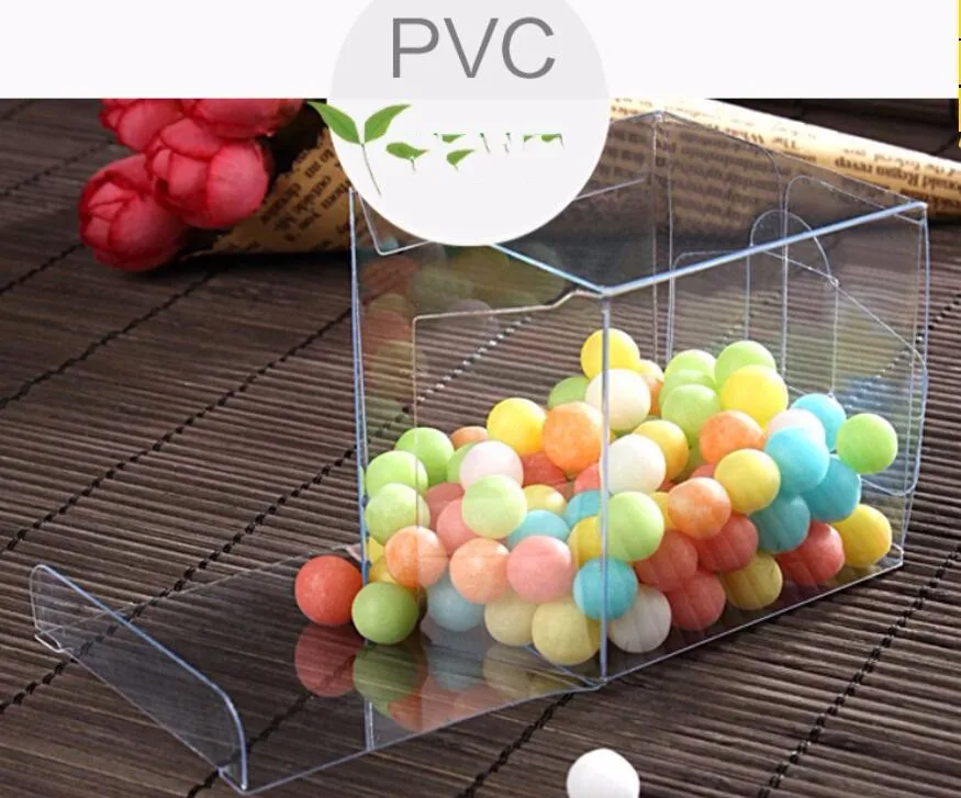 Водонепроницаемый прозрачный ПВХ коробка для свадьбы юбилея сладости драже