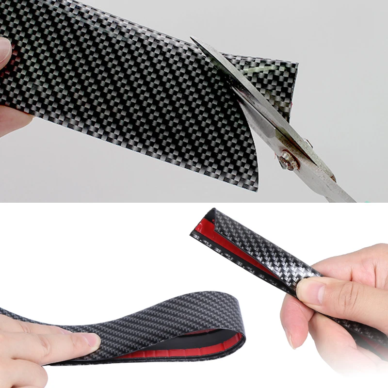 3D наклейки для автомобиля Стайлинг 5D углеродное волокно Резиновая Дверь винил
