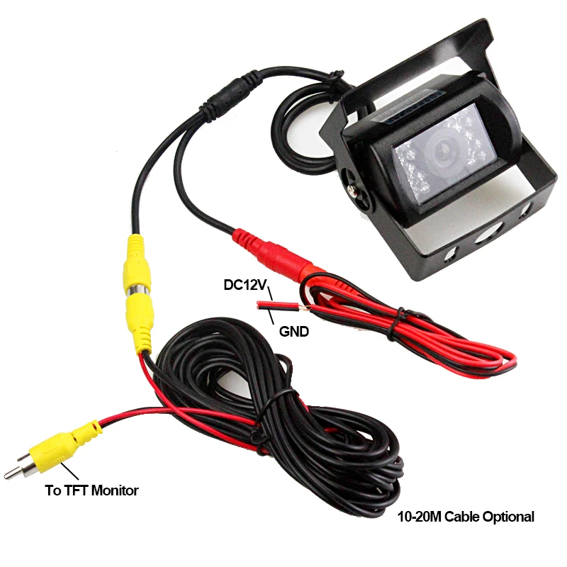 Sinairy DC 12V-24V 7 Inch TFT LCD Car Monitor IR Night Vision CCD Rear View Camera For Vehicle Truck Van Caravan Trailers Camper |