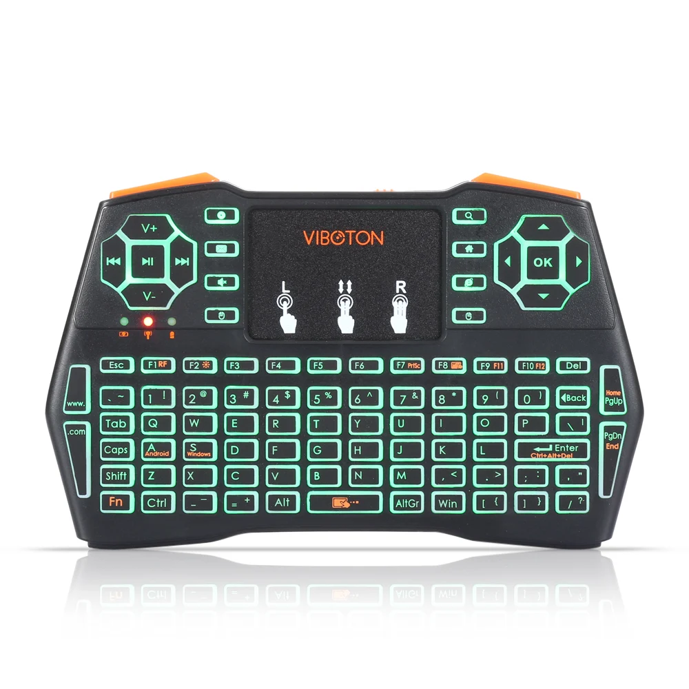 Viboton i8 Плюс 2.4 г Беспроводной Клавиатура Fly Air Мышь Touchpad Подсветка версия |