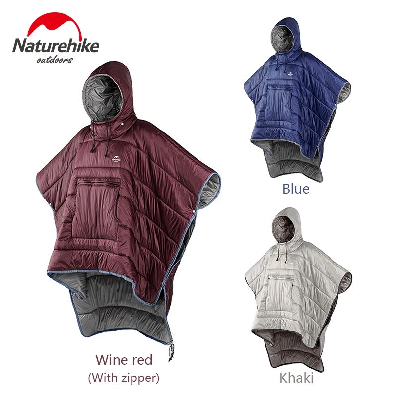 Naturehike плащ стиль носимых взрослых спальный мешок Кемпинг обёрточная бумага одеяло складывающиеся прогулочные спальные мешки с молнией