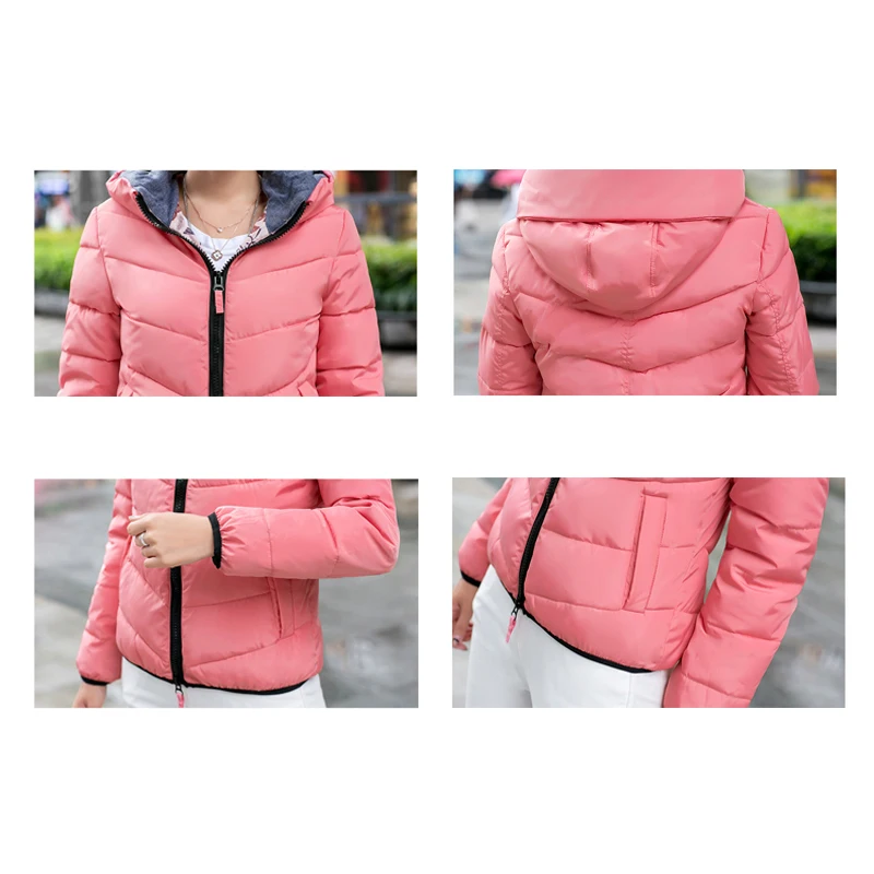 

Hooded Women Winter Jacket Nice Vogue Casual Warm Long Sleeve Plus Size Ladies Short Basic Coat Jaqueta Feminina