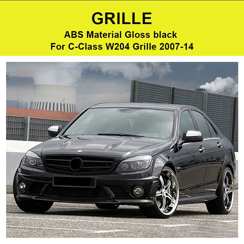 Подходит для MercedesMB W204 AEAMG Style grill Sport look C Class C180 C200 C250 C280 Решетка переднего бампера ABS