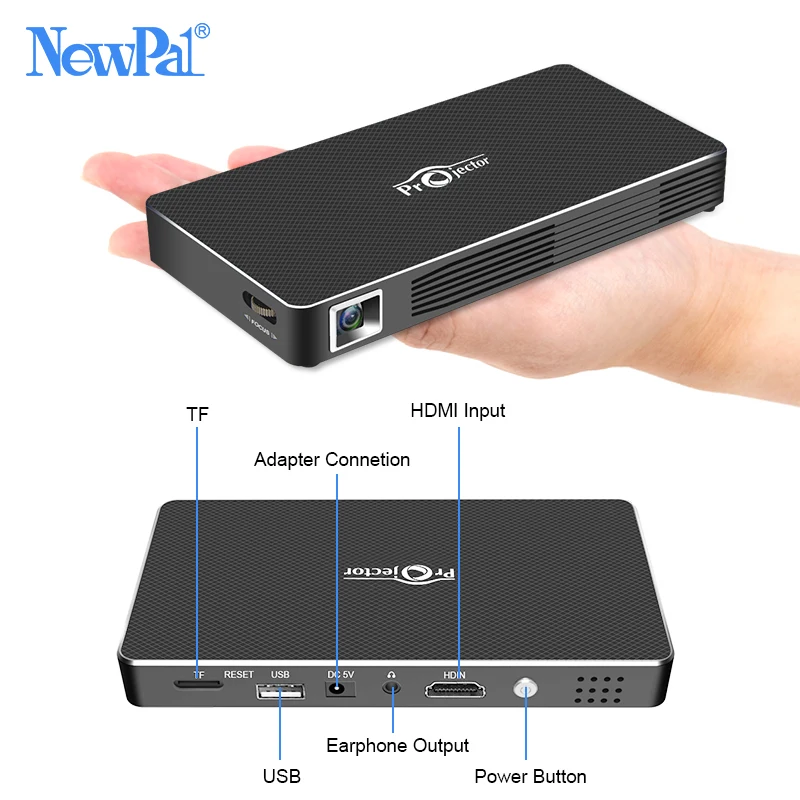 3D DLP проектор C800 Pro мини c WiFi Android 7 0 Full HD для домашнего кинотеатра с 4100 mAh Батарея