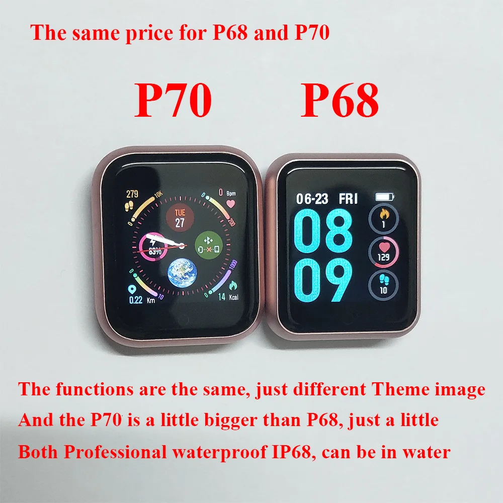 P68 Смарт-часы, браслет IP68, водонепроницаемые Смарт-часы, динамический пульсометр, монитор артериального давления, оплата Boleto для Бразилии, Прямая поставка