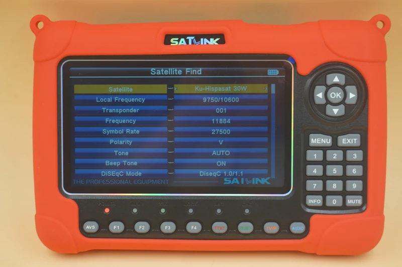 Satlink WS-6980 7 дюймовым HD монитором под управлением ЖК-дисплей Экран DVB-S2& DVB-T/T2& DVB-C WS6980 комбинированный поиск с анализатор спектра прибор для поиска созвездий