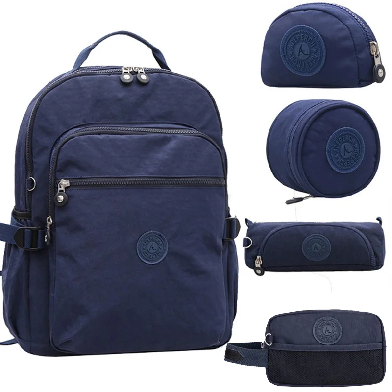 Школьный рюкзак с обезьянкой для девочек-подростков, Mochilas, водонепроницаемый рюкзак, Mochila Feminina, Женская одноцветная дорожная сумка для ноутбука