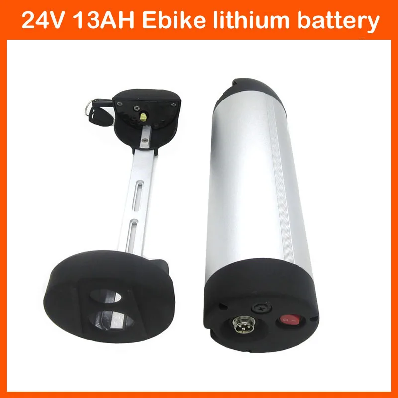 

350W 24 Volt 7S Li-ion battery 24V 13AH water Bottle lithium ebike Battery pack with 15A BMS 29.4V 2A charger free shipping