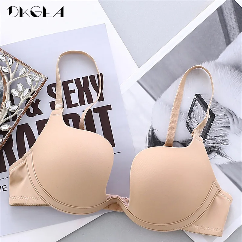 complexion Модный бюстгальтер с открытой спиной Lnvisible Lingerie C D кружка Глубокий U сексуальный бюстгальтер U Плунжер 1/2 Кубок Бюстгальтер Черное Женское Белье пуш ап Бюстгальтеры - Цвет: complexion