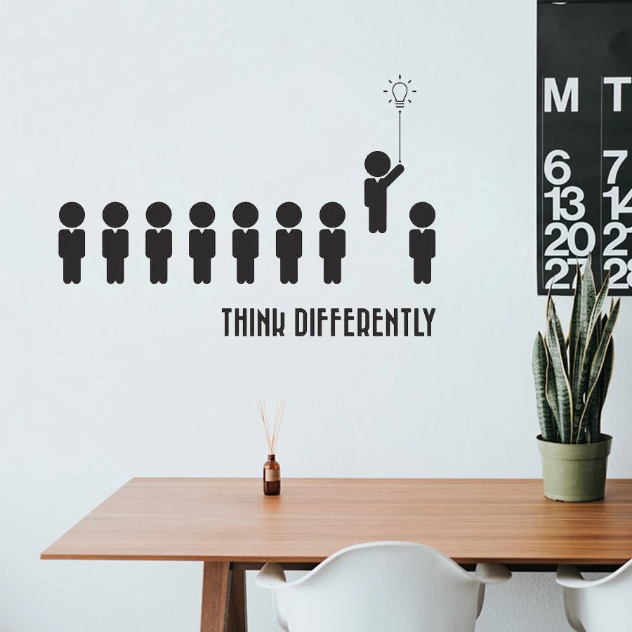 Think Different Home Office Quote Настенная Наклейка для комнаты декор пространства спальни