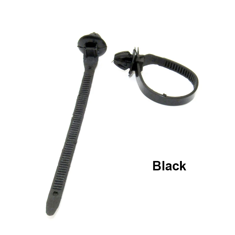 black 50 шт., крепеж для проводов, кабельные стяжки, управление, стяжка для мотоцикла, автомобиля, гофрированная труба, стяжка, зажим для кабеля, зажимы - Название цвета: black