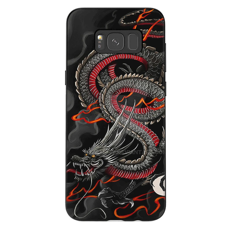 Чехол для мобильного телефона Desxz с китайским драконом Samsung A01EU US S10 S20 Plus Ultra S6 S7 Edge