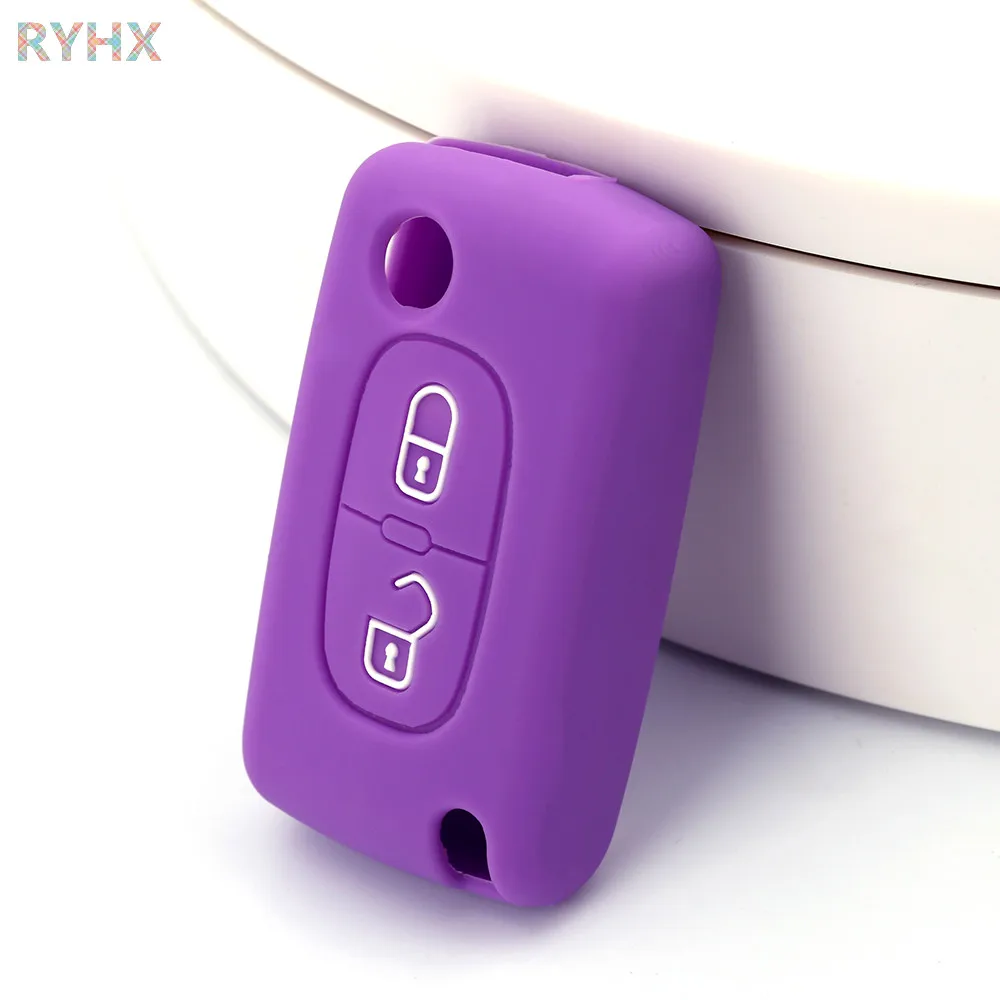 Высокий класс хороший трогательно 2 пуговицы силиконовый чехол для ключей от