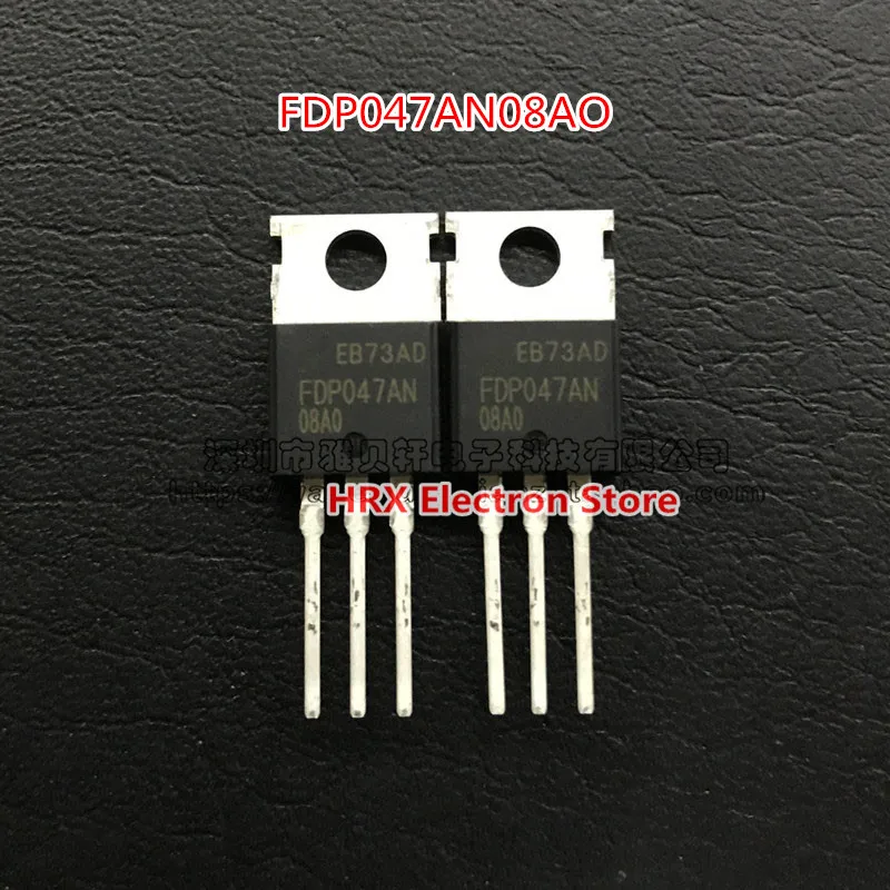 

New Original Import FDP047AN08AO FDP047AN08A0 FDP047AN TO-220 80A 75V FET inverter dedicated 10PCS/LOT