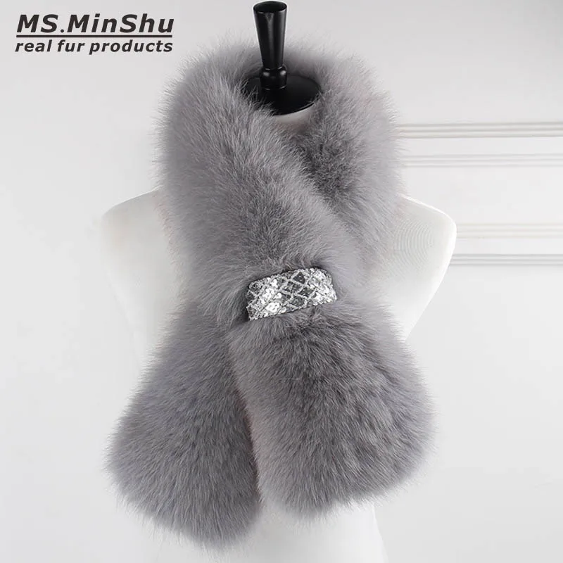 

Free Shipping Fox Fur Scarf Luxury Real Fur Scarf Fashion Women Fox Fur Poncho Lady's Neck Warmer High Quality Fur Shawl