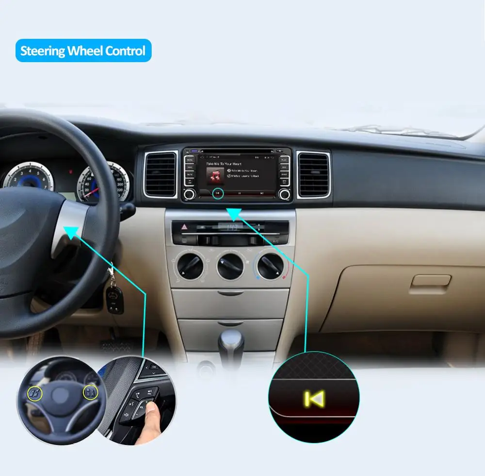 Автомобильный мультимедийный плеер на Android 10 0 для Toyota Corolla Camry Prado RAV4 Hilux VIOS 2 din