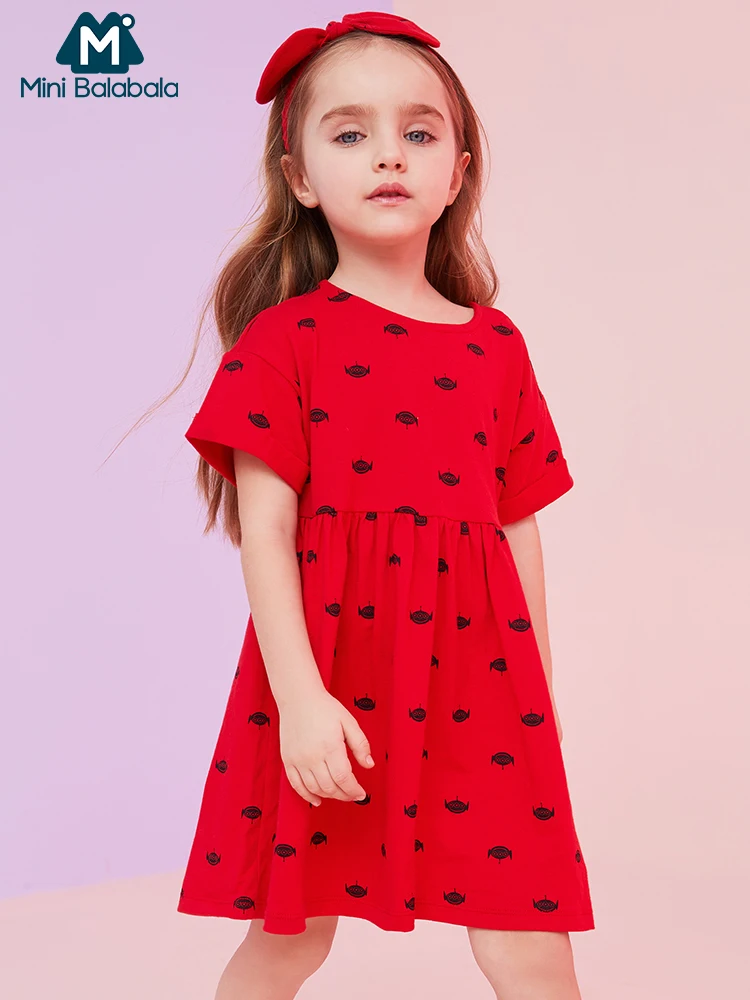 MinibalabalaGirls/платье 2019 г. Новая летняя одежда для детей Детское свободное хлопковое