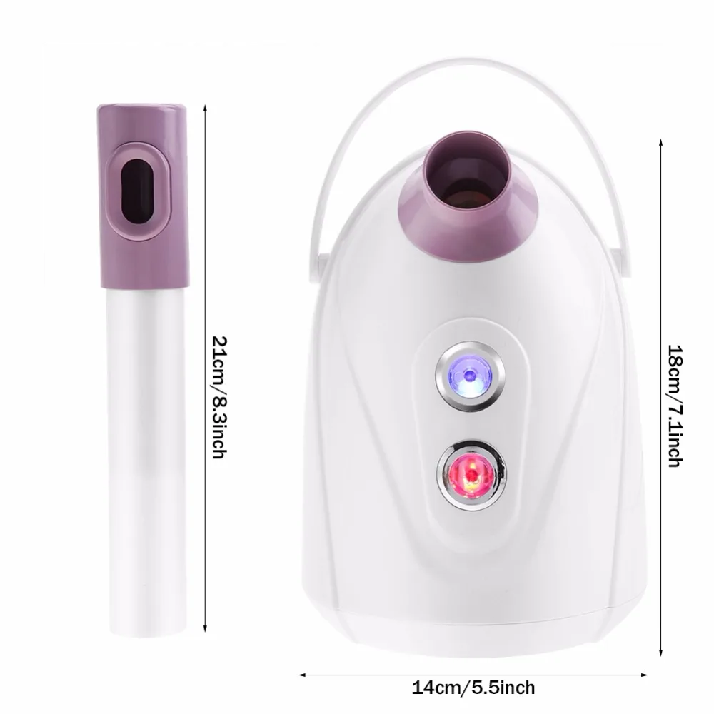 Hot/Cool Ionic Facial Steamer Mist Sprayer Ozone Vaporizer SPA Steaming Machine Beauty Instrument Face Skin Care Tools