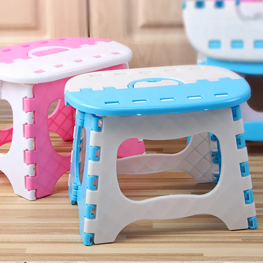 1 шт. складной ступенчатый стул легкий утолщенный PP мини мультяшный безопасный