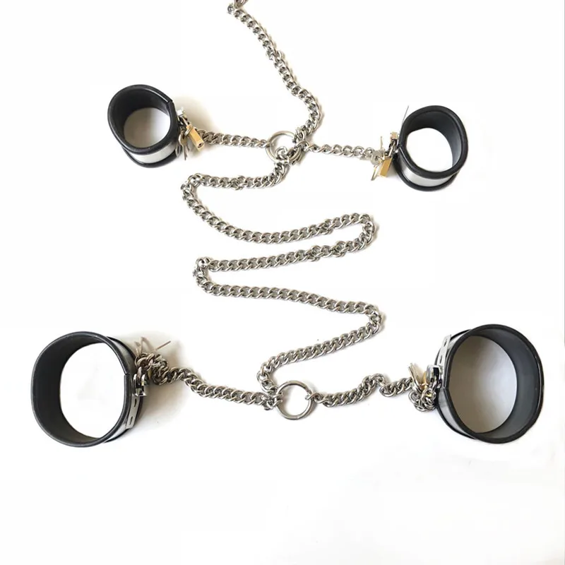 Металлический Регулируемый ремень изгиб талии воротник наручники лодыжки