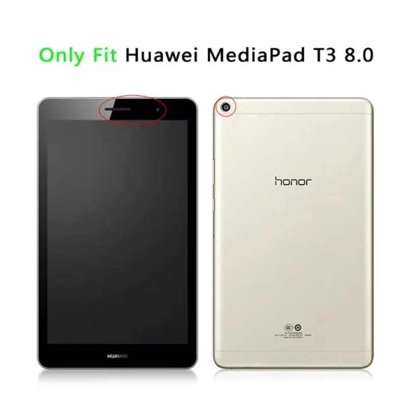 CucKooDo 200Pcs/lot Ultra Slim Smart Shell Standing Cover with Auto Wake / Sleep Feature for Huawei MediaPad T3 8.0 inch | Компьютеры и