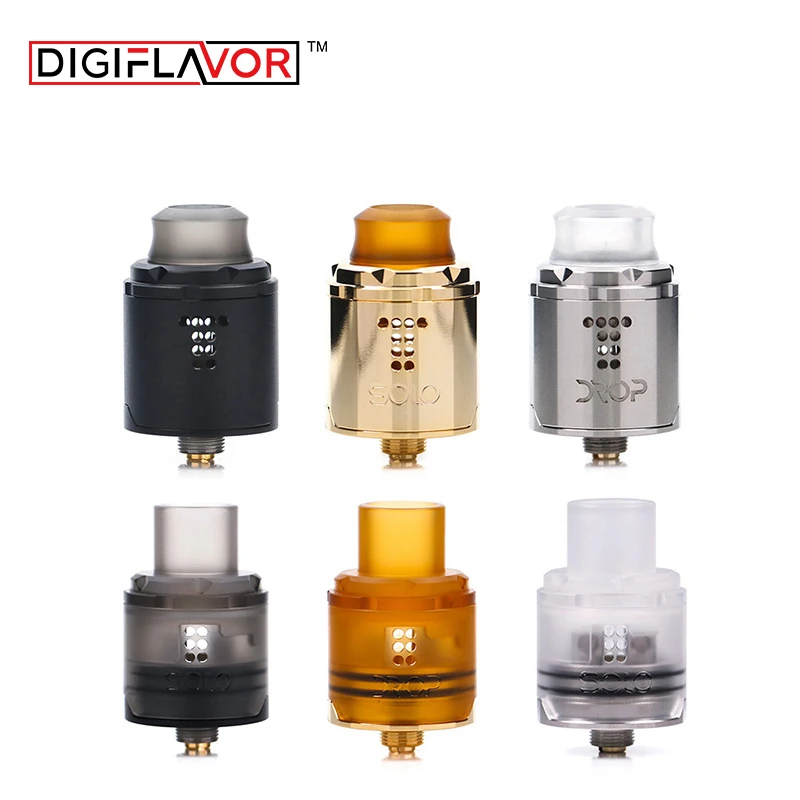 Резервуар для вейпа Digiflavor Drop Solo RDA с одной катушкой 22 мм/24 мм двумя колпачками