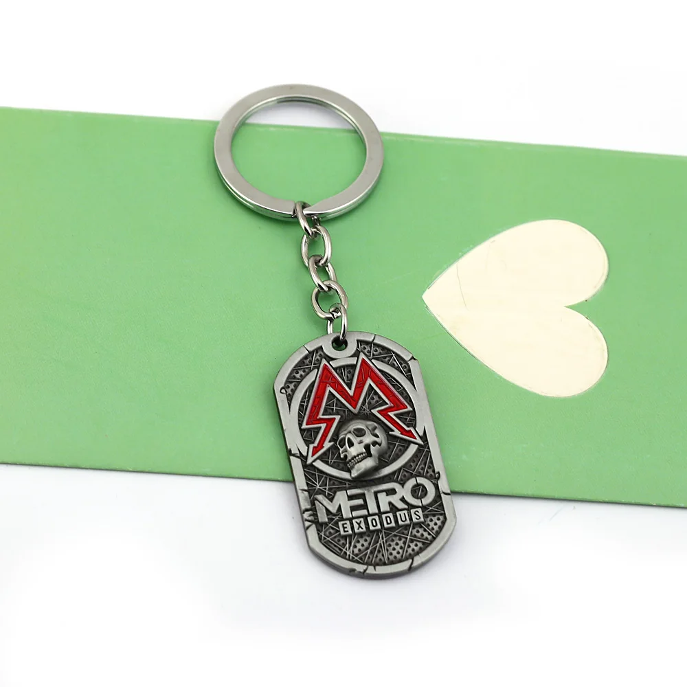 PC игра Metro Exodus 2033 брелок для ключей Dog Tag подвеска из металлического сплава брелок для ключей сумка брелок llaveros мужские ювелирные изделия