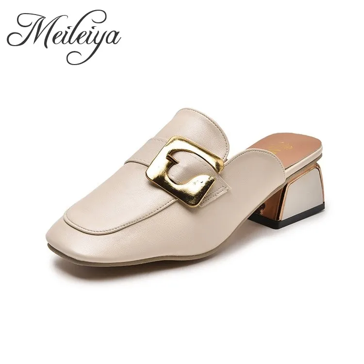 Женские модные удобные лоферы без застежки с металлическими украшениями