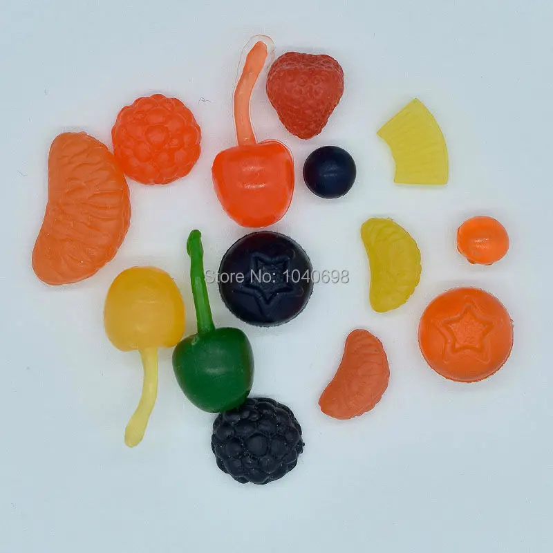 Имитация еды из ПВХ 14 шт./лот фрукты вишня черника Тутовый клубника оранжевый