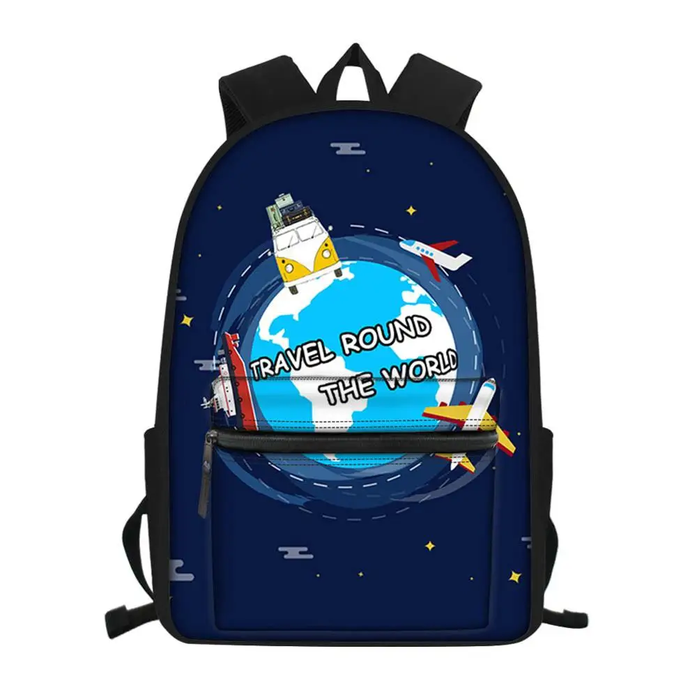 

Nopersonality World Map Men Polyster Backpacks School Bags for Teenager Boys Girls Travel Laptop Backbag Mochila Adults Rucksack
