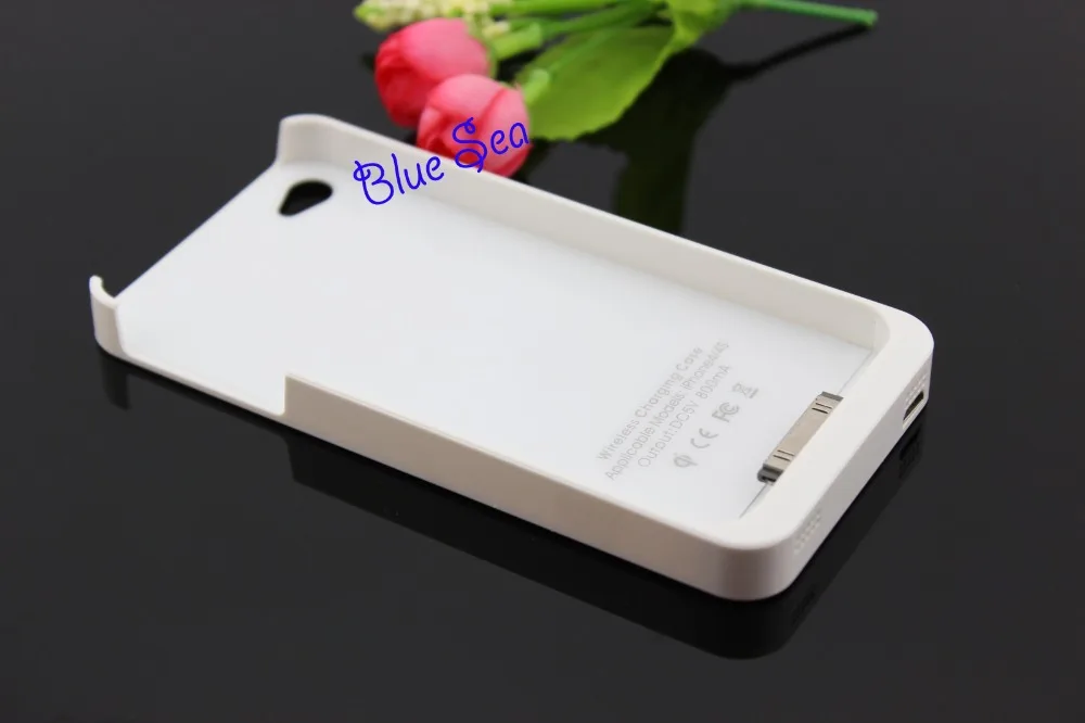 Белый Qi беспроводной зарядный приемник для iphone 4 4S Высокое качество Стандартный