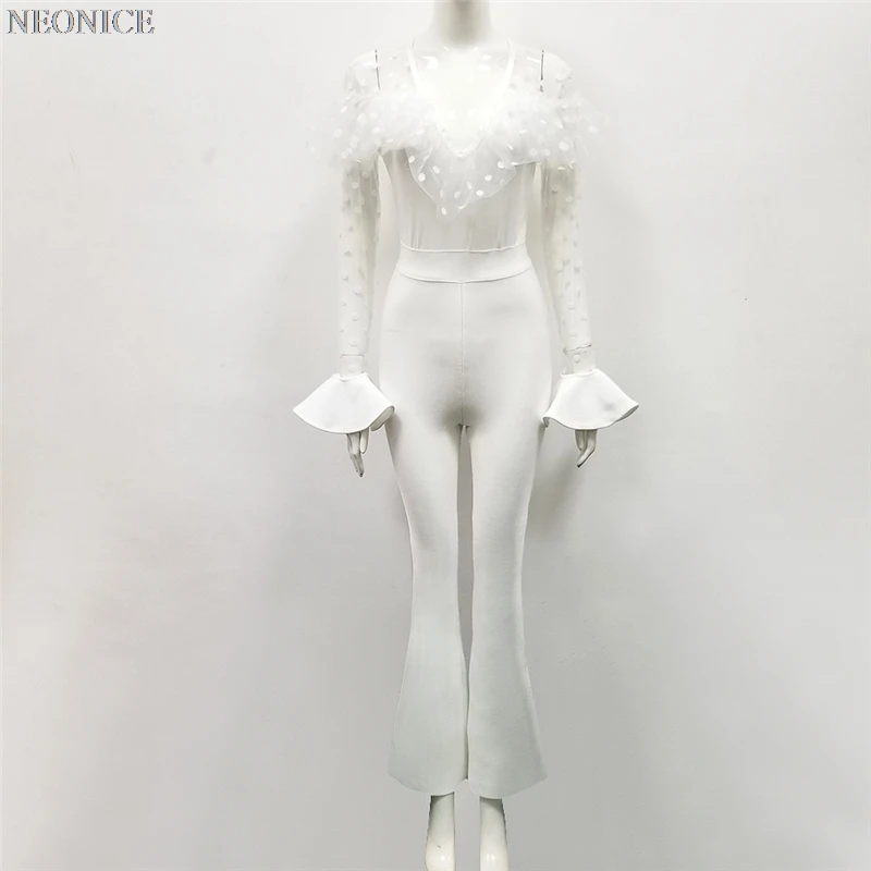 Новинка 2019 женские эластичные Комбинезоны на завязках с разрезом для ночного