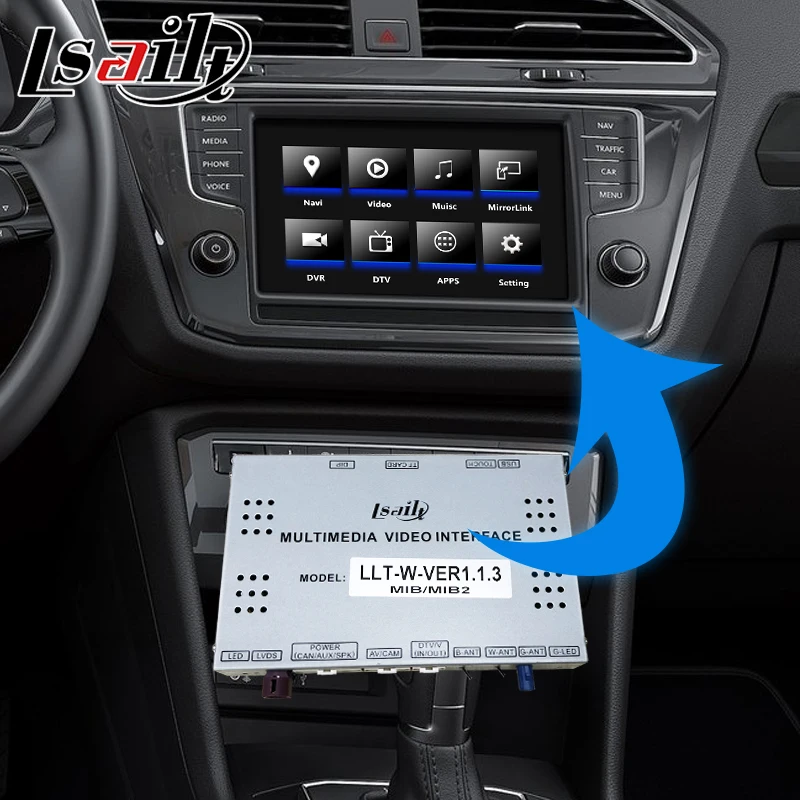 Android/carplay интерфейс коробка для Volkswagen Tiguan MIB MQB система 8 9," Android навигация видео интерфейс Lsailt