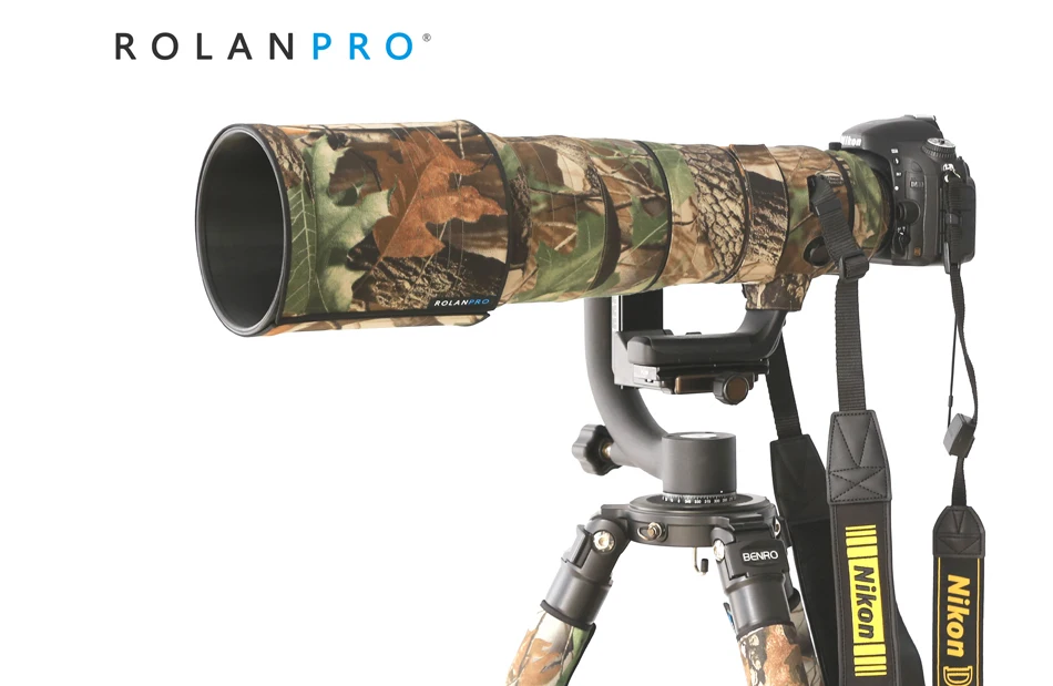 ROLANPRO нейлоновый водонепроницаемый чехол для объектива Камуфляжный дождевик Nikon