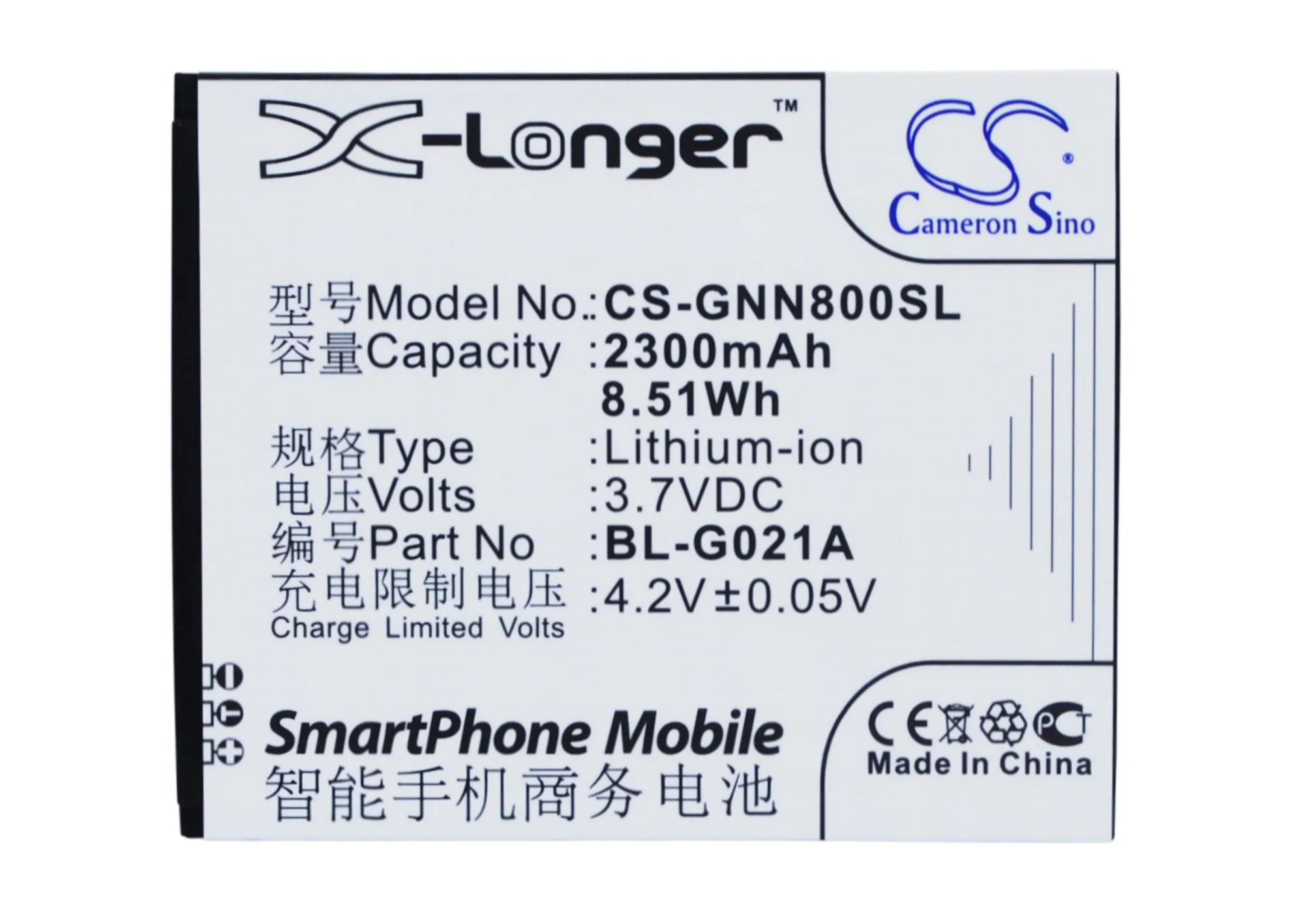 BL G021A батареи Cameron Sino 2300mAh для Fly Q446 GIONEE GN708T GN800 GN878 S214 NGM Forward Infinity Xolo Q800|Аккумуляторы
