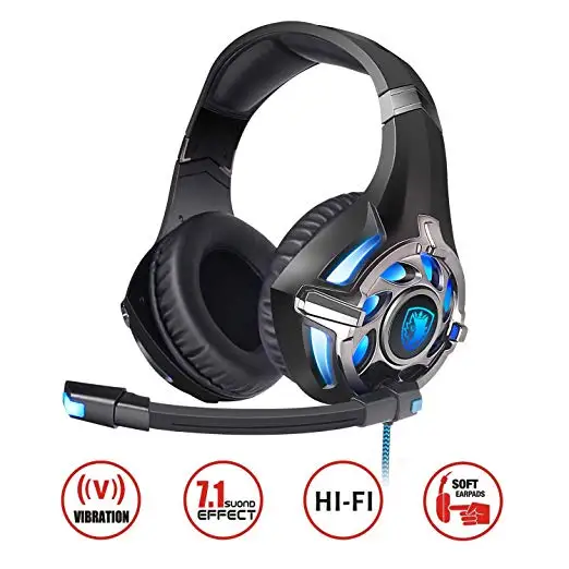 Игровая гарнитура SADES R16 наушники USB 7 1 объемное звучание Накладные для