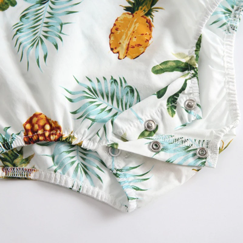 Для маленьких девочек боди мода ананас печати стринги для новорожденных летние