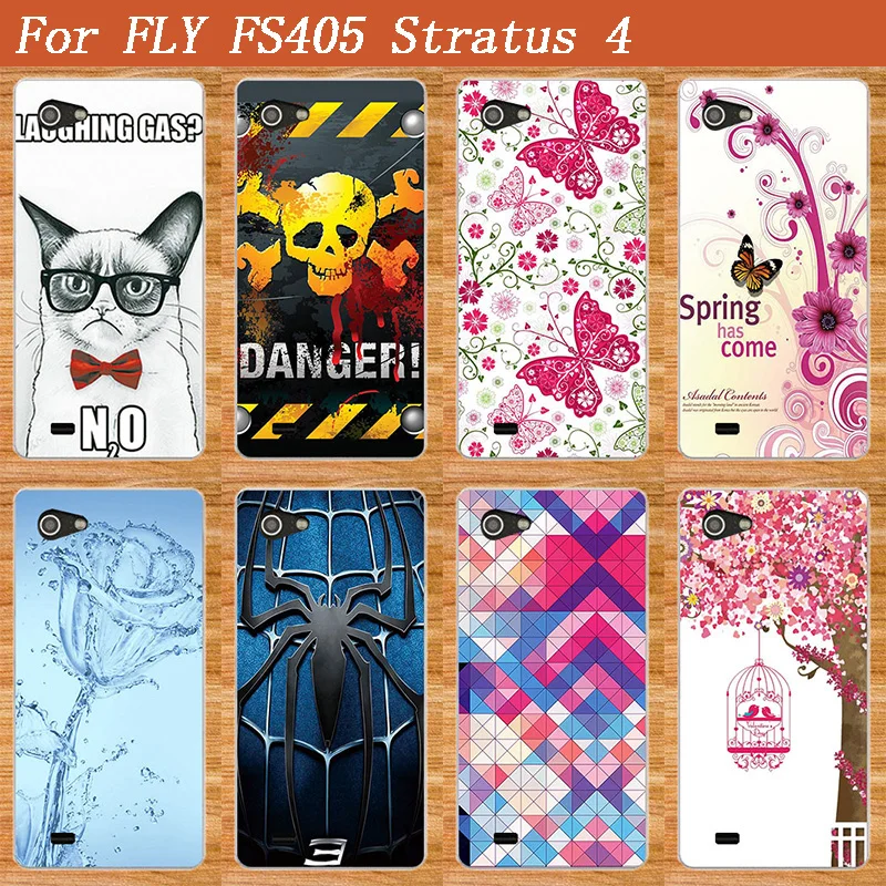 Мягкий ТПУ силиконовый защитный чехол для телефона DIY FLY FS405 Stratus 4 Чехлы задней