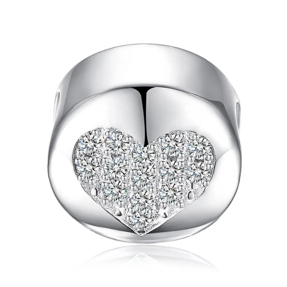 April-lucky JewelryPalace кубического циркония 925 пробы серебро надежда круглый сердце шарики-брелки Fit Браслеты браслеты Модные украшения - Цвет: April-lucky