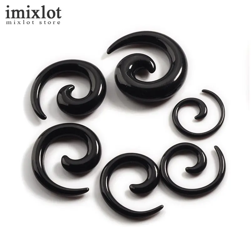 Imixlot 2 шт./компл. 8 цветов акриловые спиральные вытягивающие накладки для ушей