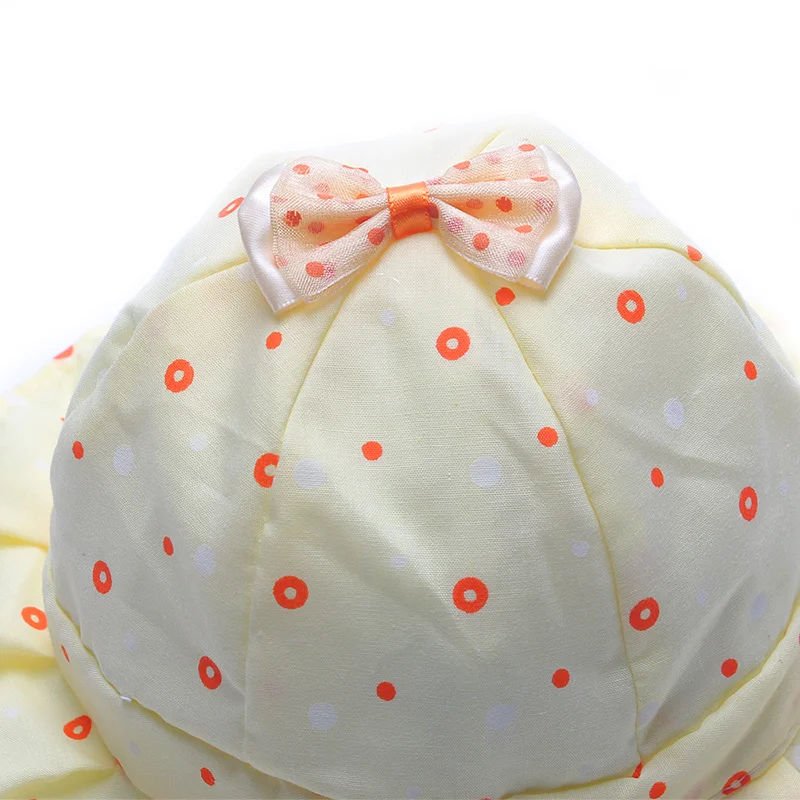 Panama Dot Newborn Hat Baby Cap With Bow Boy Girl Sun Cute Tire Beanies Soft Bucket Girls Clothing | Детская одежда и обувь
