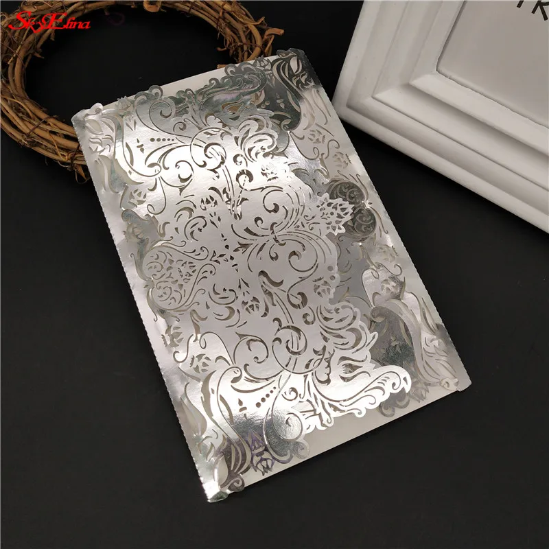 10/30 шт. Пригласительные открытки лазерной резки с элегантным узором винтажные